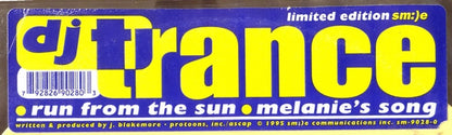 DJ Trance : Run From The Sun / Melanie's Song (10", Ltd, Yel)