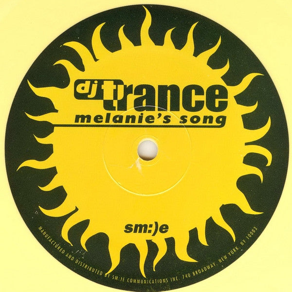 DJ Trance : Run From The Sun / Melanie's Song (10", Ltd, Yel)