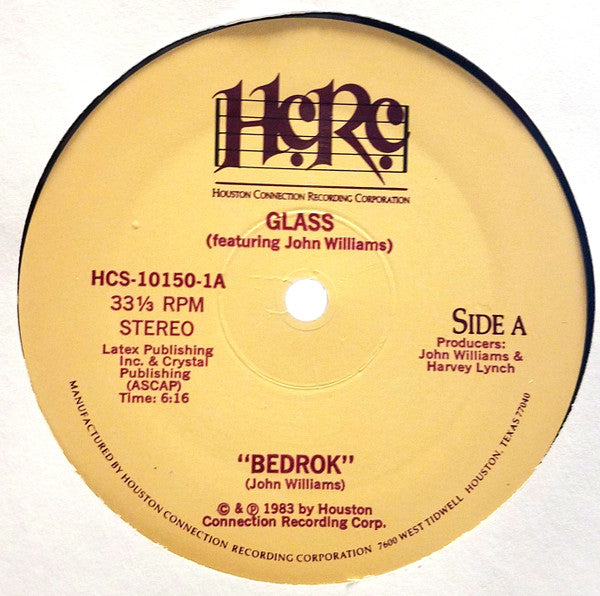 Glass (3) Featuring John Williams (19) : Bedrok / You Are The One (12", RP)