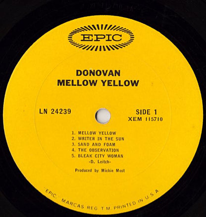 Donovan : Mellow Yellow (LP, Album, Mono, Pit)