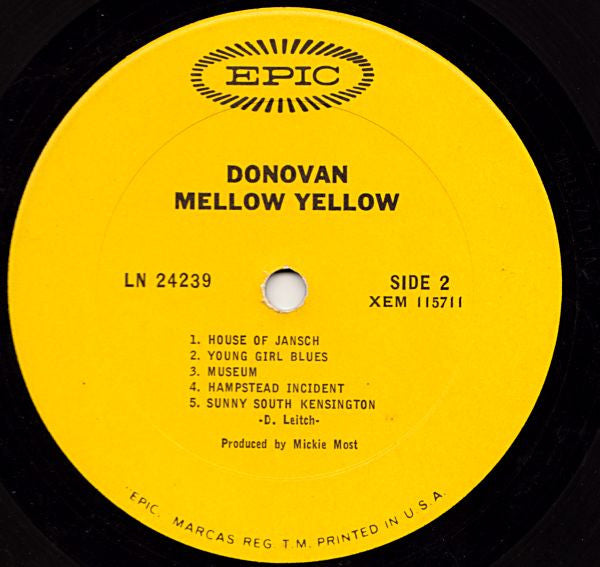 Donovan : Mellow Yellow (LP, Album, Mono, Pit)