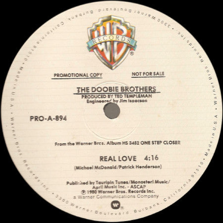 The Doobie Brothers : Real Love (12", S/Sided, Promo)