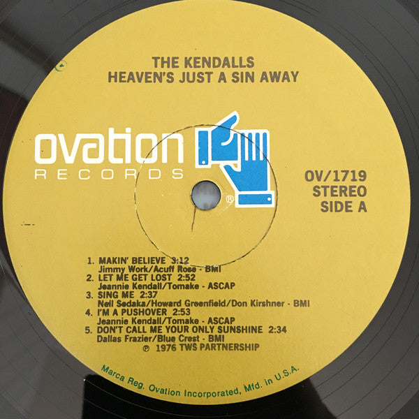 The Kendalls : Heaven's Just A Sin Away (LP, Album)