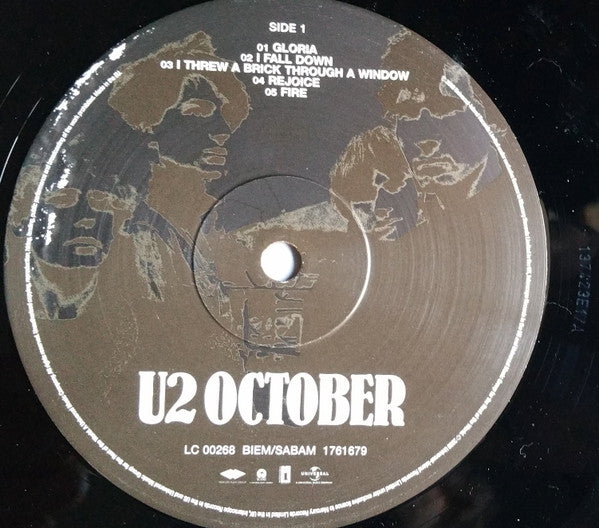 U2 : October (LP, Album, RE, RM, 180)