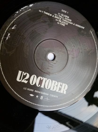 U2 : October (LP, Album, RE, RM, 180)