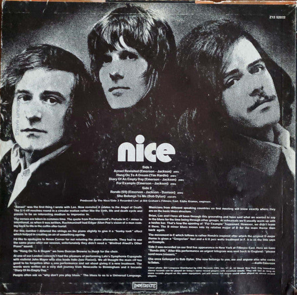 The Nice : Nice (LP, Album, San)