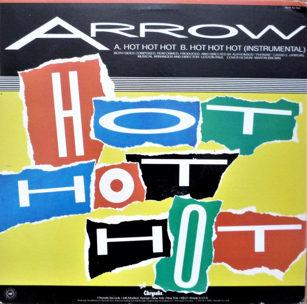 Arrow (2) : Hot Hot Hot (12", Pic)