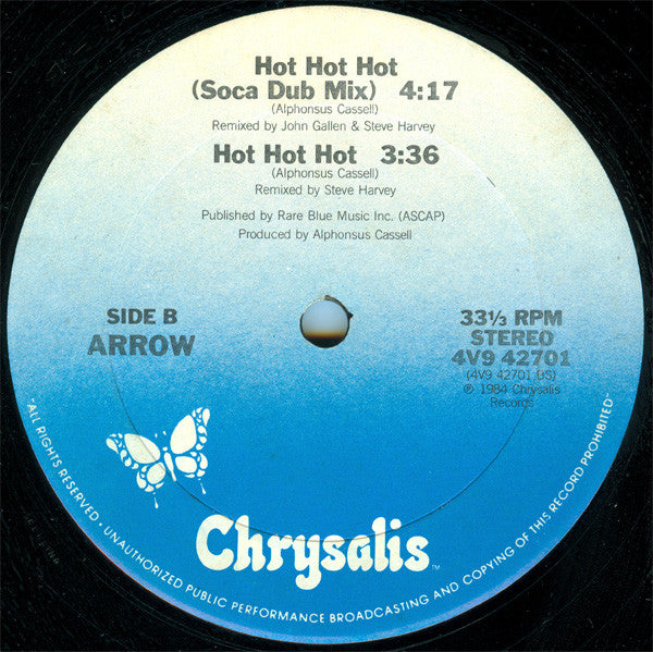 Arrow (2) : Hot Hot Hot (12", Pic)