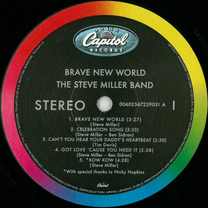 Steve Miller Band : Brave New World (LP, Album, RE, RM, 180)