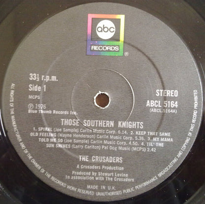 The Crusaders : Those Southern Knights (LP, Album, Gat)