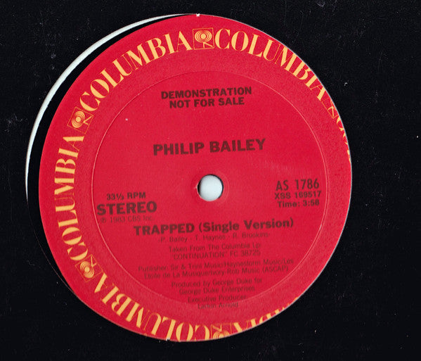 Philip Bailey : Trapped (12", Promo)