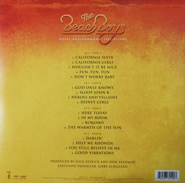 The Beach Boys With The Royal Philharmonic Orchestra : The Beach Boys With The Royal Philharmonic Orchestra (2xLP, Album, Comp, 180)