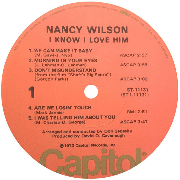Nancy Wilson : I Know I Love Him (LP, Album)