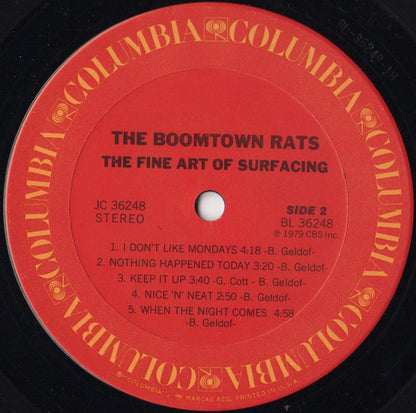 The Boomtown Rats : The Fine Art Of Surfacing (LP, Album, Ter)