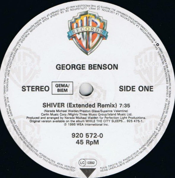 George Benson : Shiver (12")