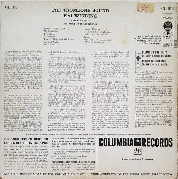 Kai Winding And His Septet : The Trombone Sound (LP, Album, Mono)