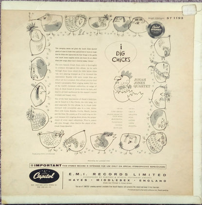 The Jonah Jones Quartet : I Dig Chicks! (LP, Album)
