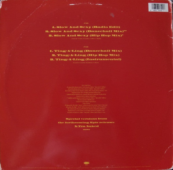 Shabba Ranks : Slow And Sexy (12")