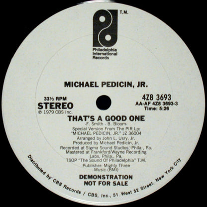 Michael Pedicin, Jr : That's A Good One (12", Promo)