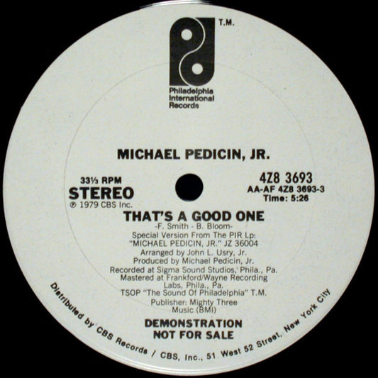 Michael Pedicin, Jr : That's A Good One (12", Promo)