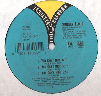 Shirley Lewis : You Can't Hide (12", Maxi)
