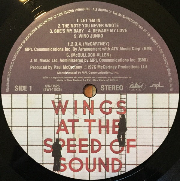 Wings (2) : Wings At The Speed Of Sound (LP, Album)