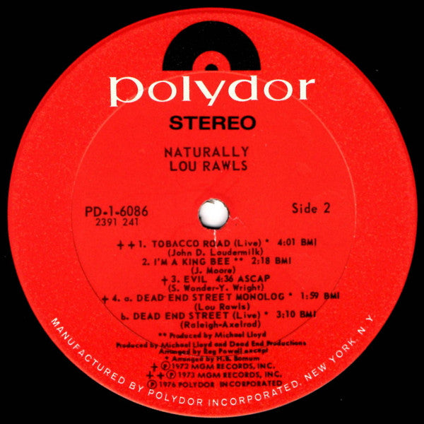 Lou Rawls : Naturally (LP, Album)