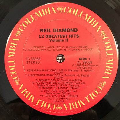 Neil Diamond : 12 Greatest Hits, Vol. II (LP, Comp)