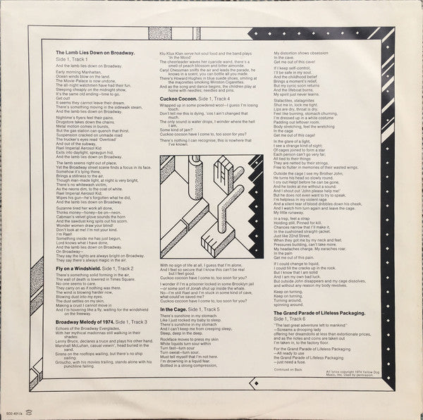 Genesis : The Lamb Lies Down On Broadway (2xLP, Album, RE, Gat)