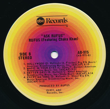 Rufus & Chaka Khan : Ask Rufus (LP, Album, Pit)