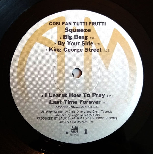 Squeeze (2) : Cosi Fan Tutti Frutti (LP, Album, Ele)