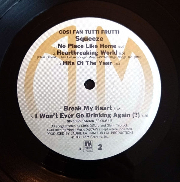 Squeeze (2) : Cosi Fan Tutti Frutti (LP, Album, Ele)