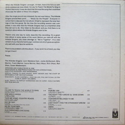 The Hillside Singers : I'd Like To Teach The World To Sing (LP, Album, Club, All)