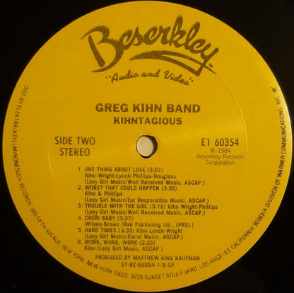 Greg Kihn Band : Kihntagious (LP, Album)