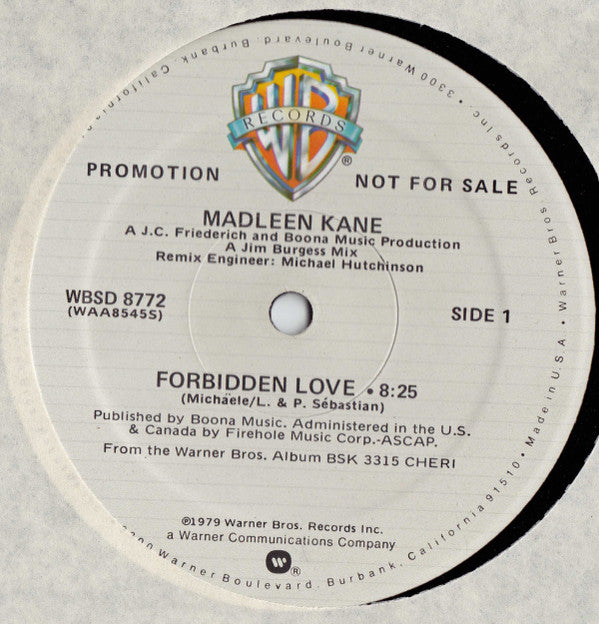 Madleen Kane : Forbidden Love (12", Promo)