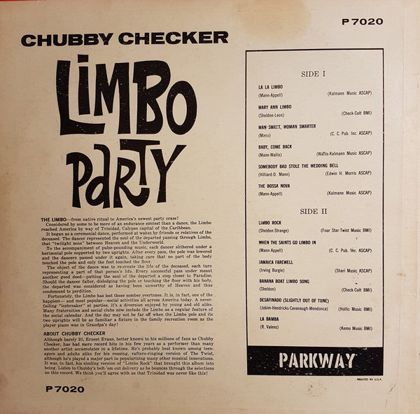 Chubby Checker : Limbo Party (10", Album, Mono)