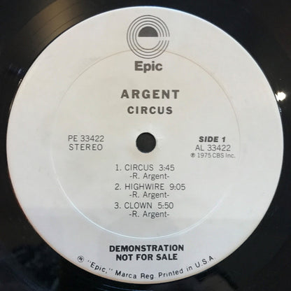 Argent : Circus (LP, Album, Promo)