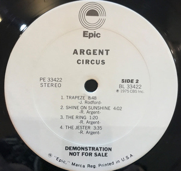 Argent : Circus (LP, Album, Promo)