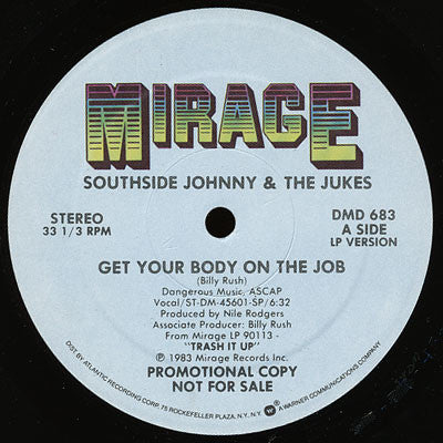 Southside Johnny & The Asbury Jukes : Get Your Body On The Job (12", Promo)