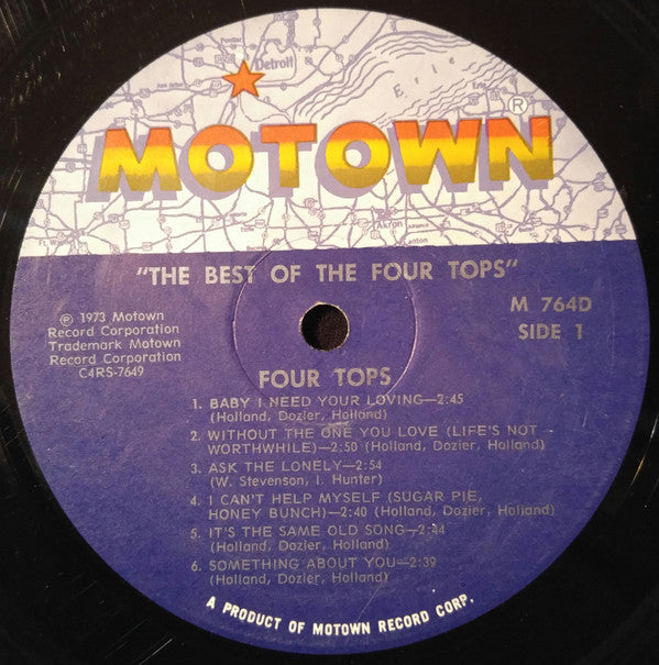 Four Tops : The Best Of The Four Tops (2xLP, Comp)