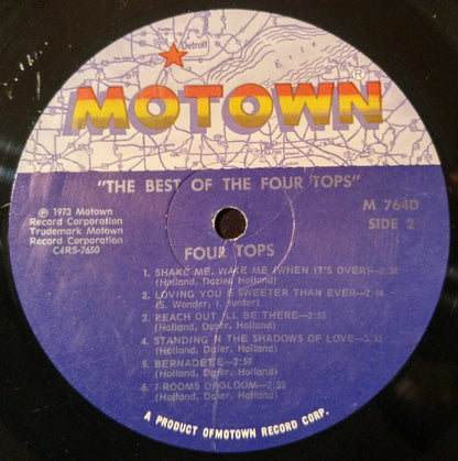 Four Tops : The Best Of The Four Tops (2xLP, Comp)