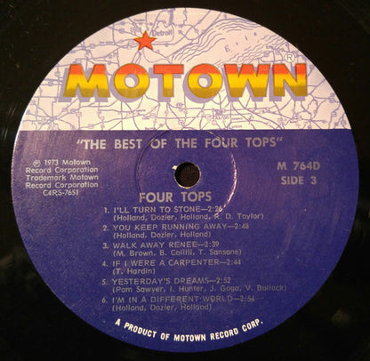Four Tops : The Best Of The Four Tops (2xLP, Comp)