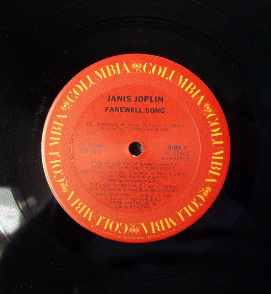 Janis Joplin : Farewell Song (LP, Album, Ter)