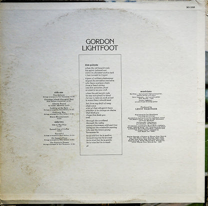 Gordon Lightfoot : Don Quixote (LP, Album, Pit)