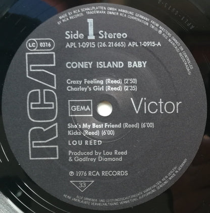 Lou Reed : Coney Island Baby (LP, Album, RP)