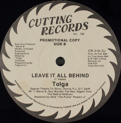 Tolga (2) : Leave It All Behind (12", Promo)