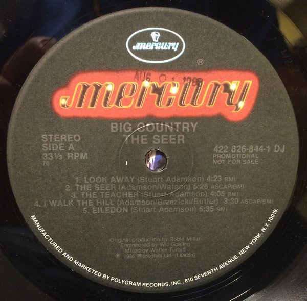 Big Country : The Seer (LP, Album, Promo, 70 )
