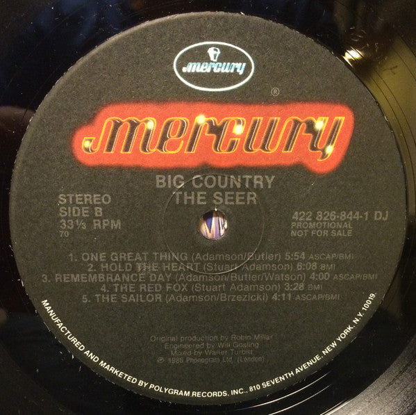 Big Country : The Seer (LP, Album, Promo, 70 )