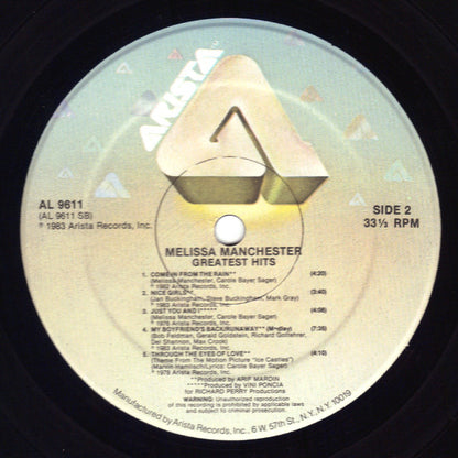 Melissa Manchester : Greatest Hits (LP, Comp, Hau)