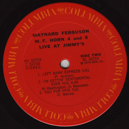 Maynard Ferguson : M.F. Horn 4&5: Live At Jimmy's (2xLP, Album)